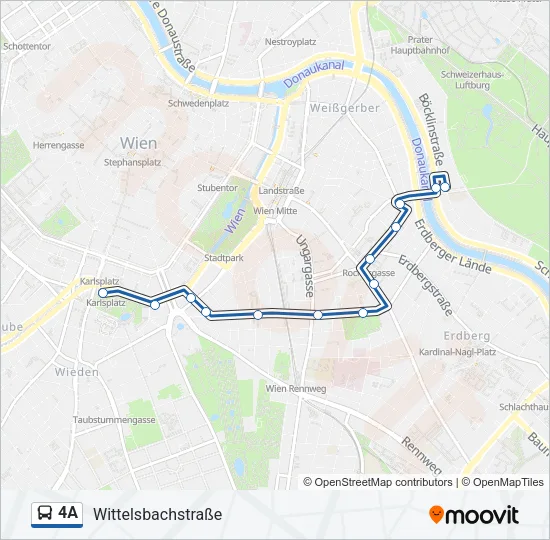 4A Bus Line Map