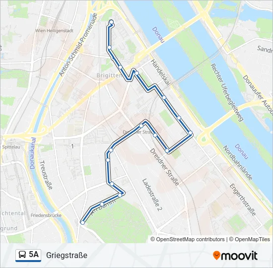 5A Bus Line Map