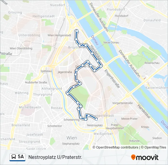 5A Bus Line Map