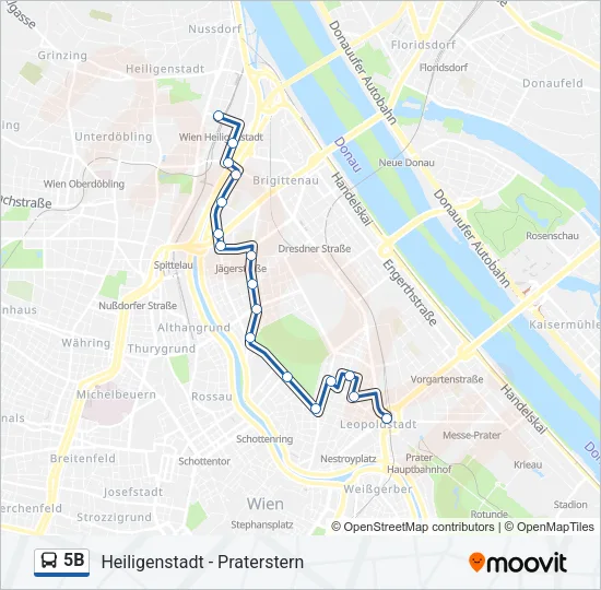 5B Bus Line Map