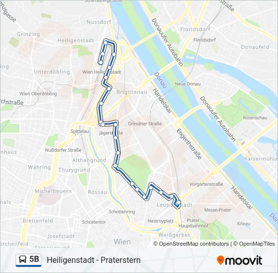5B Bus Line Map
