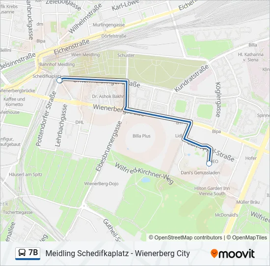 7B Bus Line Map