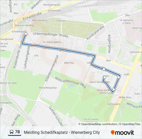 7B Bus Line Map