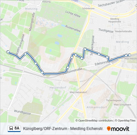 8a Route: Schedules, Stops & Maps - Meidling S+U Eichenstr. (Updated)