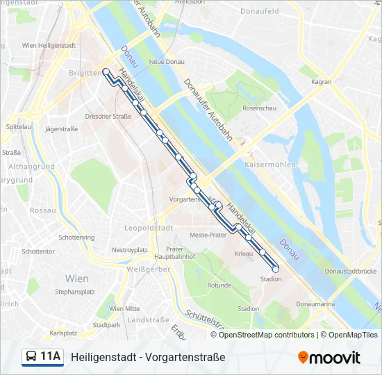 11A Bus Line Map