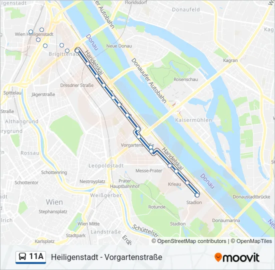 11A Bus Line Map