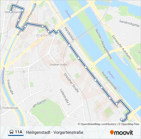 11A Bus Line Map