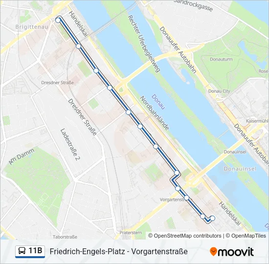 11B Bus Line Map