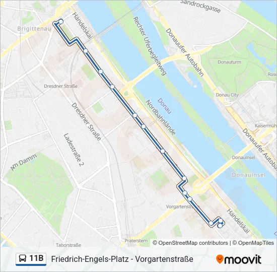 11B Bus Line Map