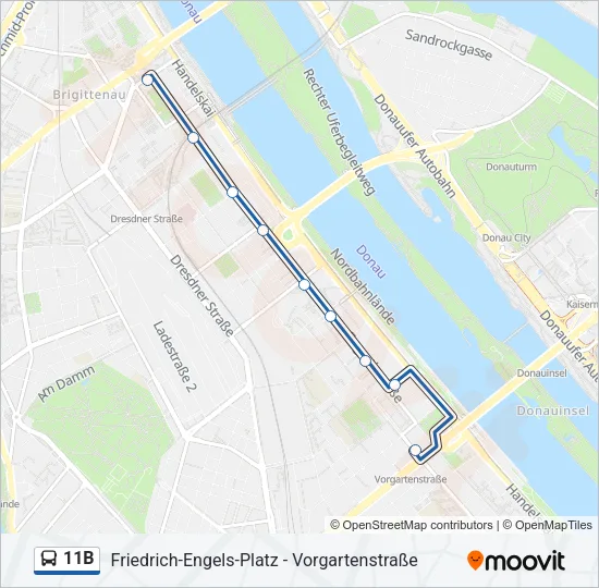 11B Bus Line Map