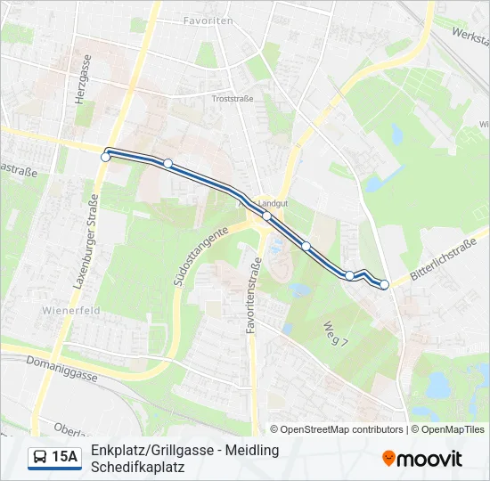 15A Bus Line Map