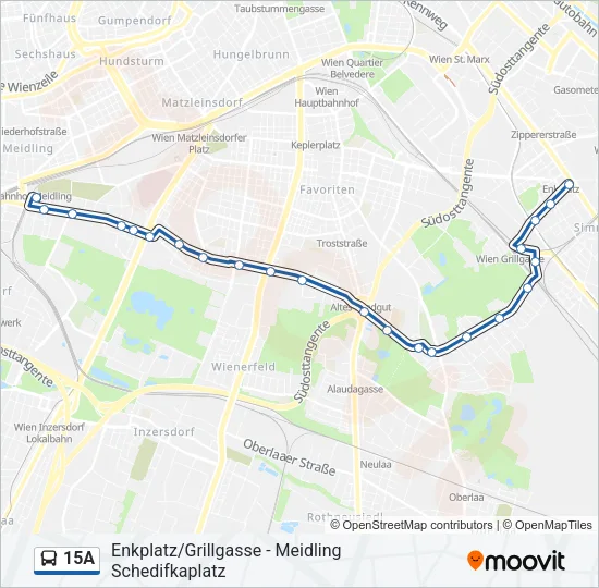 15A Bus Line Map