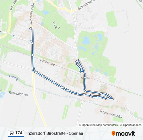 17A Bus Line Map