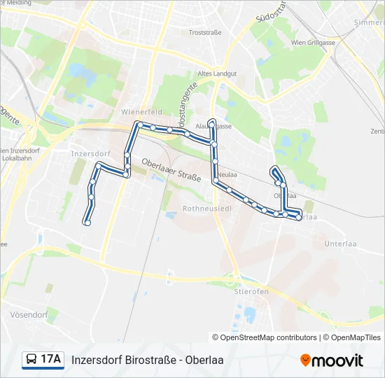 17A Bus Line Map