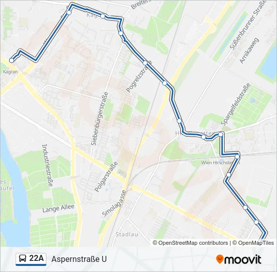 22A Bus Line Map