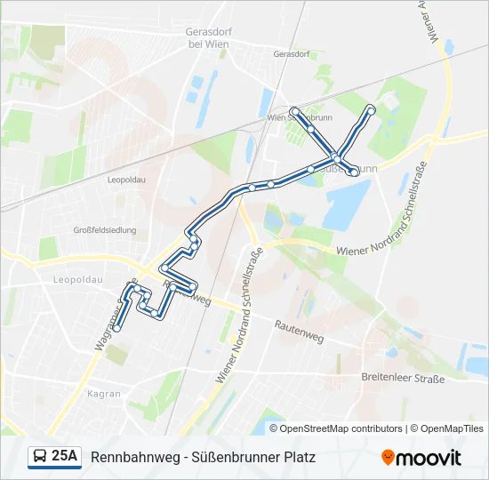 25A Bus Line Map