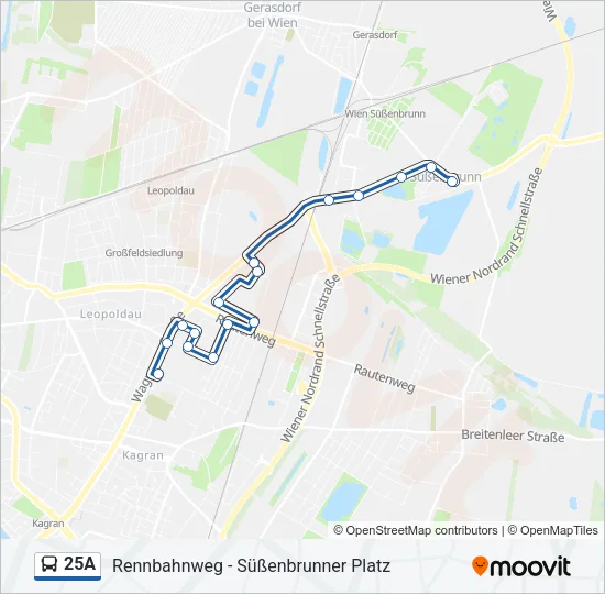 25A Bus Line Map