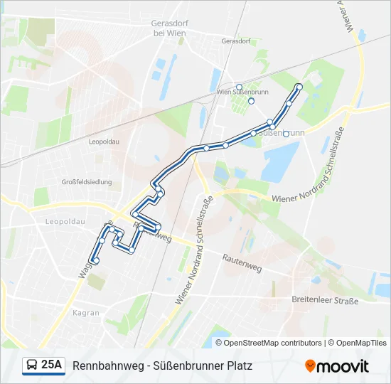25A Bus Line Map