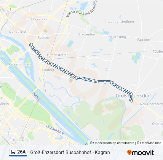 Buslinie 26A Karte