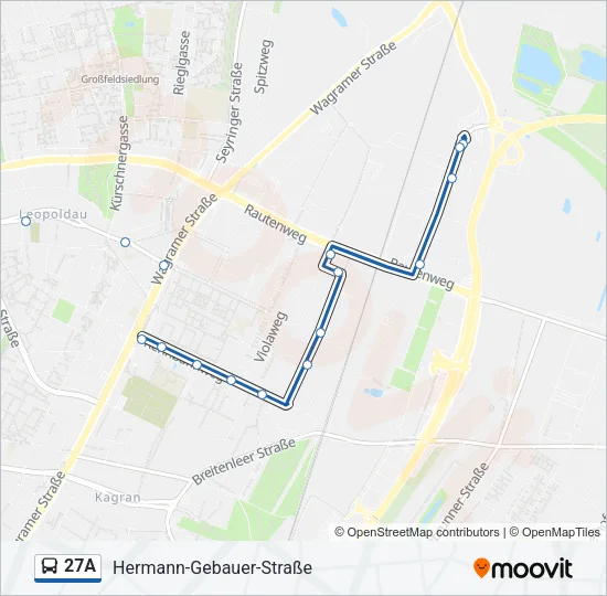 27A Bus Line Map