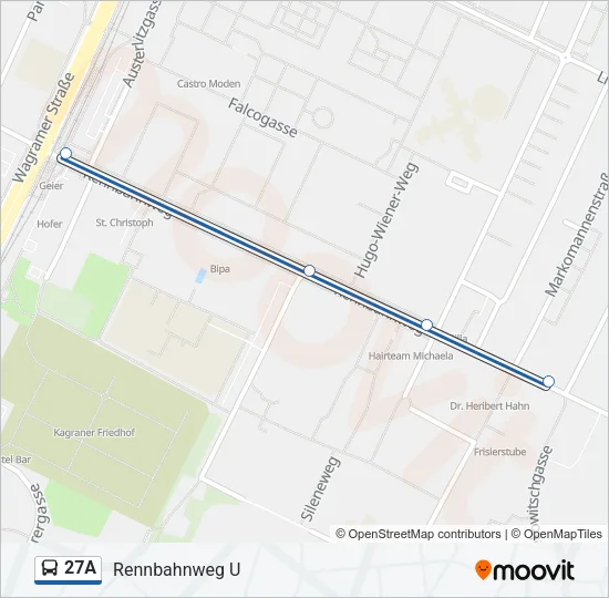 27A Bus Line Map