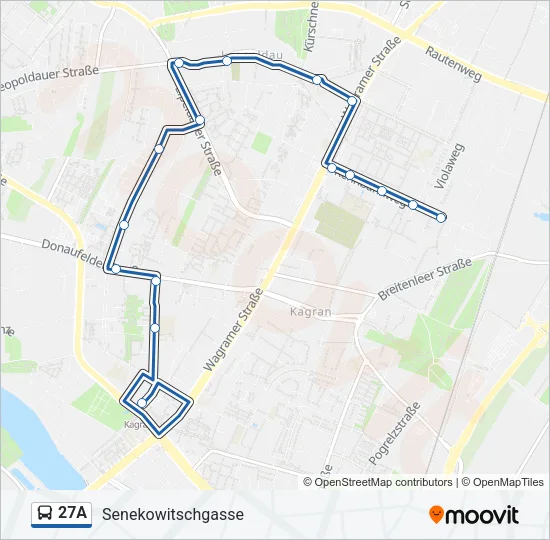 27A Bus Line Map