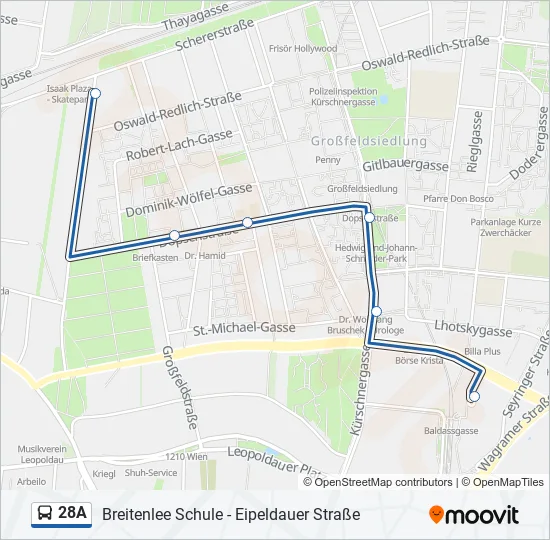 28A Bus Line Map