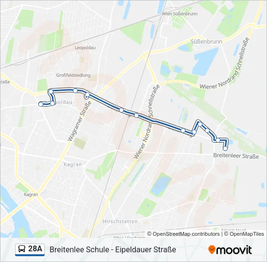 28A Bus Line Map