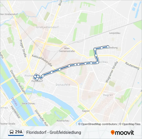 29A Bus Line Map