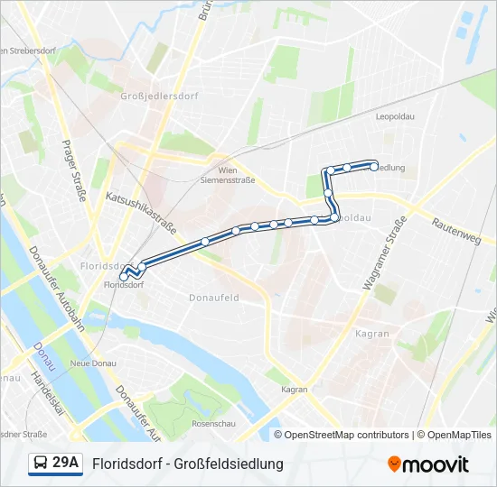 29A Bus Line Map