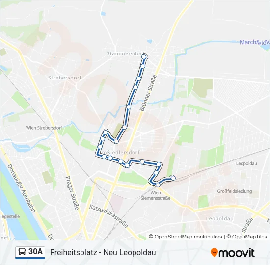 30A Bus Line Map