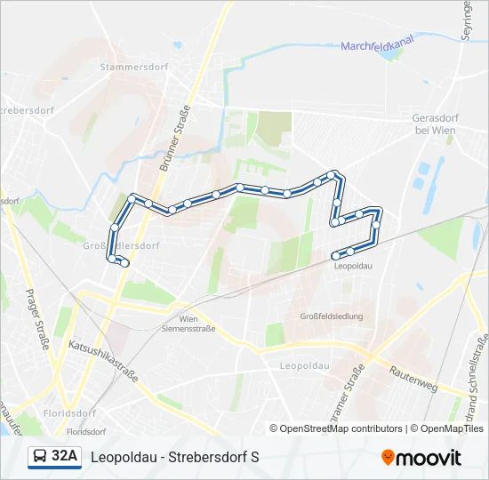 32A Bus Line Map