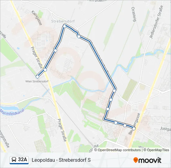 32A Bus Line Map