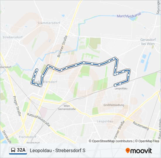 32A Bus Line Map