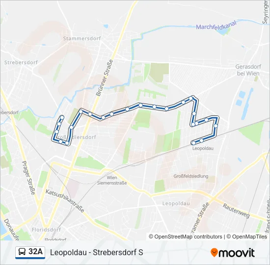 32A Bus Line Map