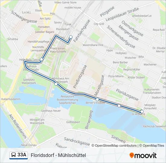 33A Bus Line Map