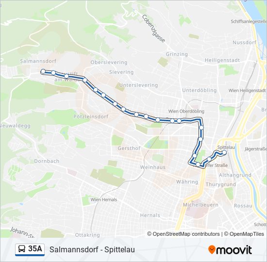 35A bus Line Map