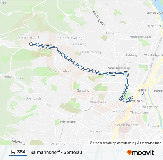 35A Bus Line Map