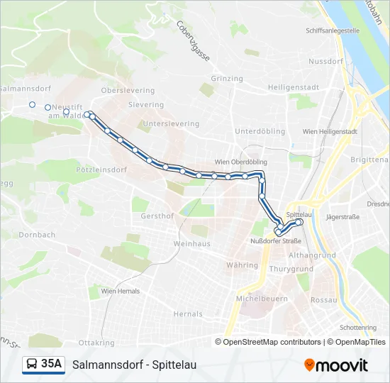 35A Bus Line Map