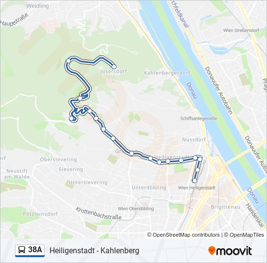 38A bus Line Map