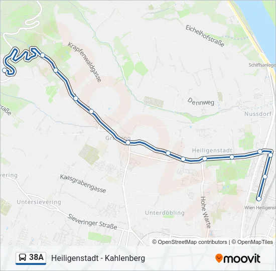 38A Bus Line Map