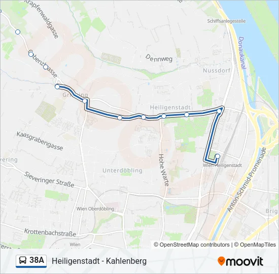 38A Bus Line Map