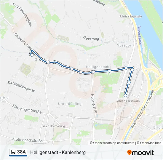 38A Bus Line Map