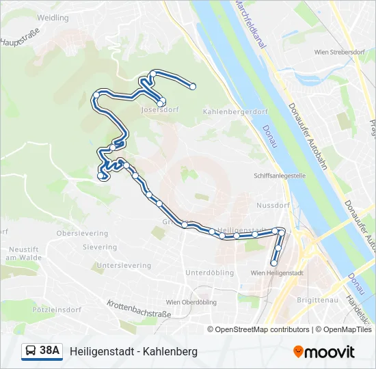 38A Bus Line Map