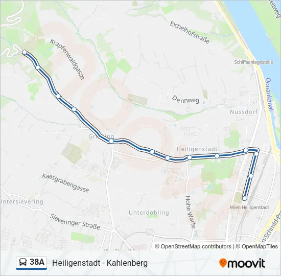 38A Bus Line Map