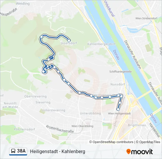 38A Bus Line Map