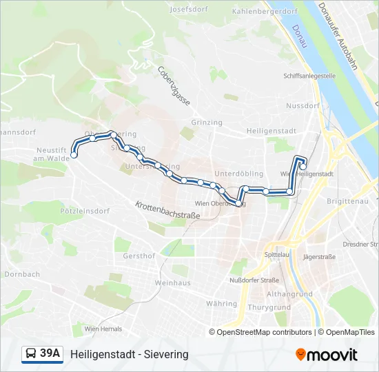 39A Bus Line Map