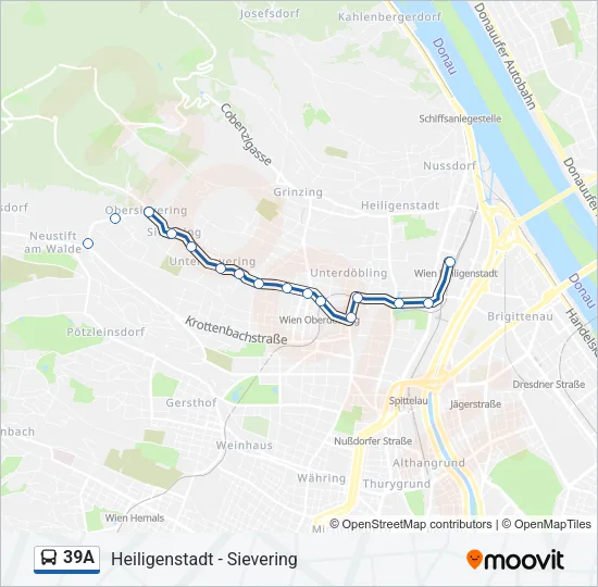 39A Bus Line Map
