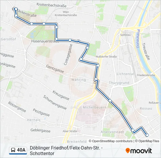 40A Bus Line Map