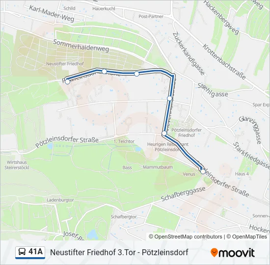 41A Bus Line Map